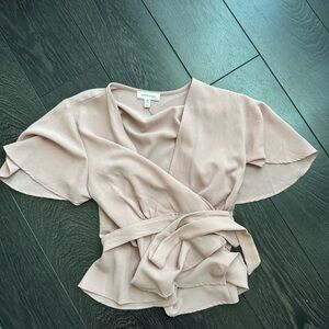 Monteau Women's Blush Wrap Blouse